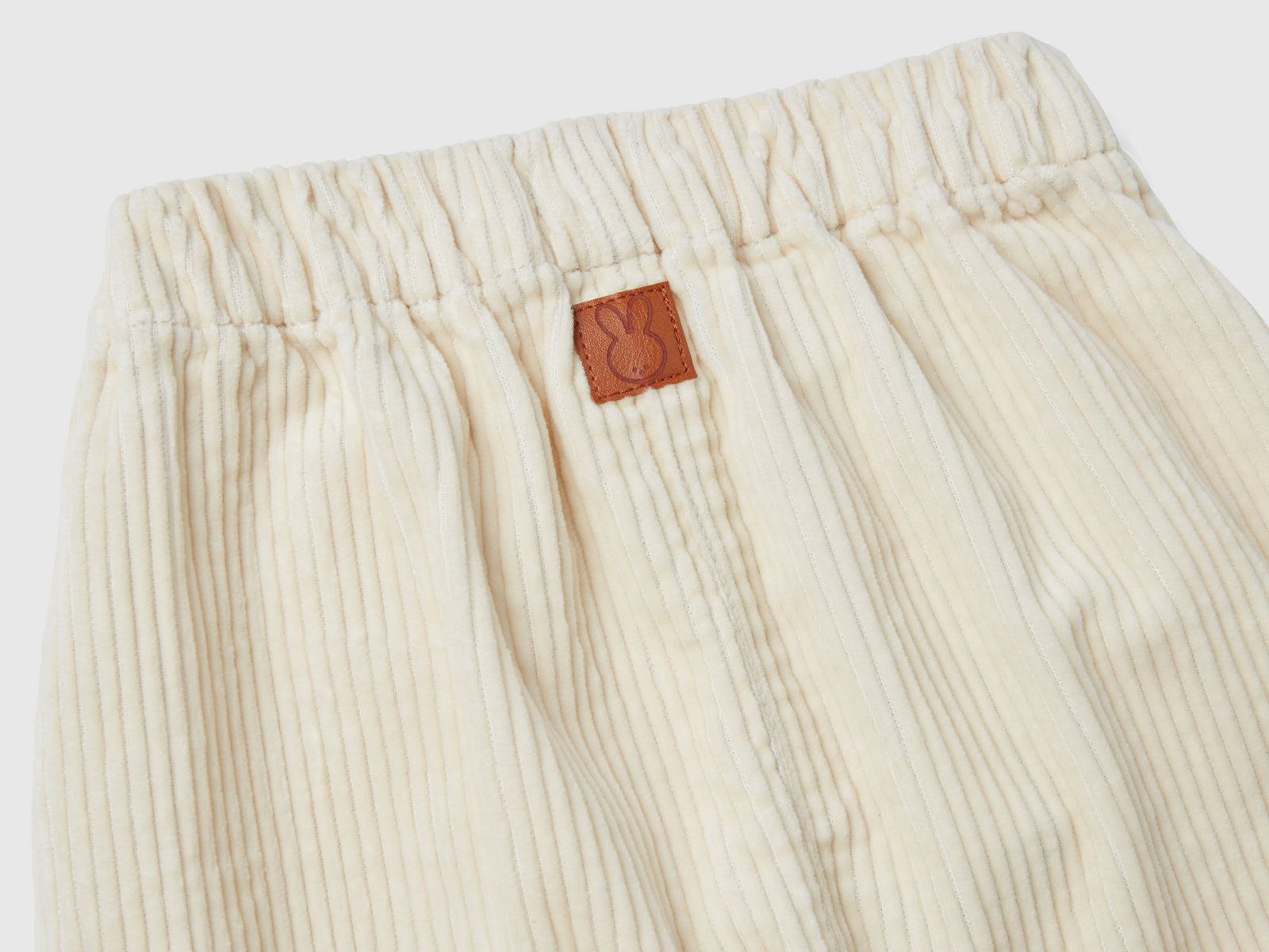 Pantaloni in velluto a coste da neonato beige 2 | Benetton Outlet
