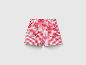Bermuda vichy con tasche frutta