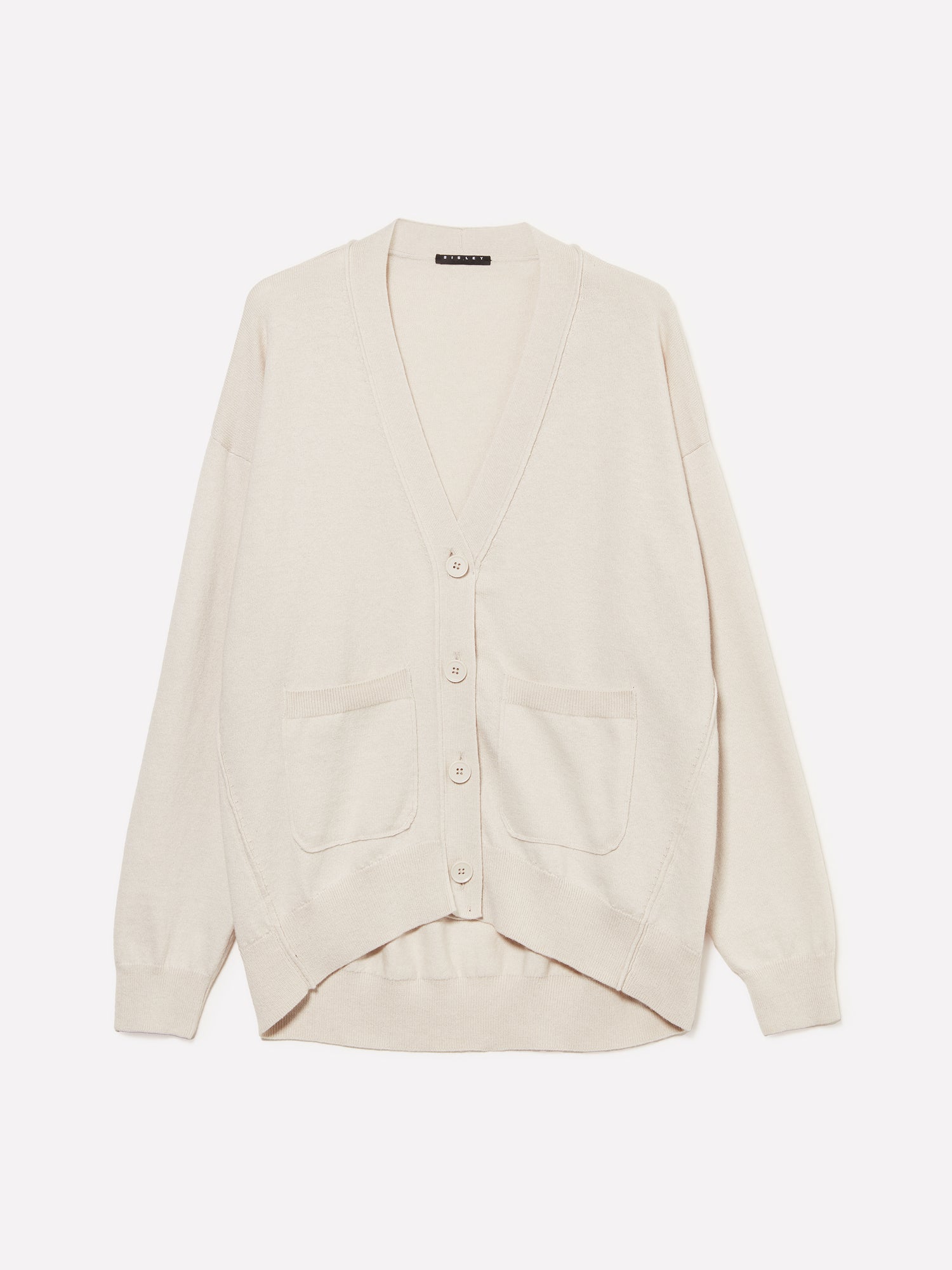 Cardigan tortora over fit da donna beige | Sisley Outlet