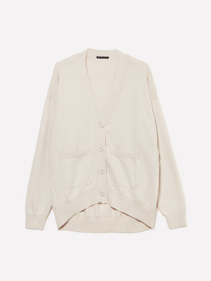 Cardigan tortora over fit