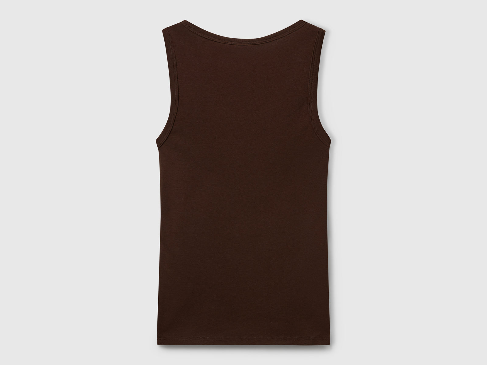 Canotta scuro in puro cotone da donna marrone 2 | Benetton Outlet