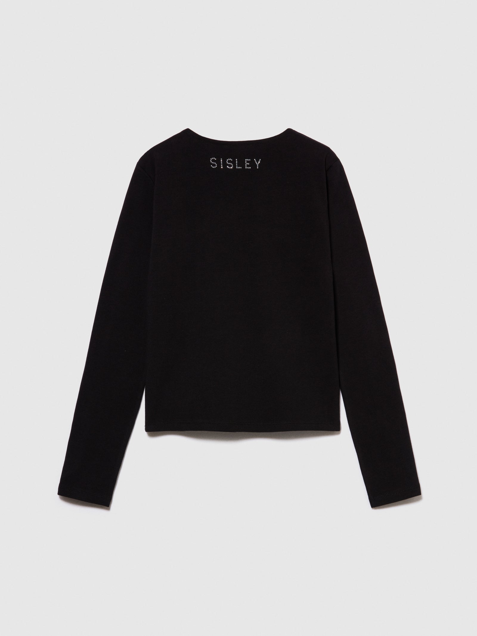 T-shirt con nodo da bambina nero 2 | Sisley young Outlet