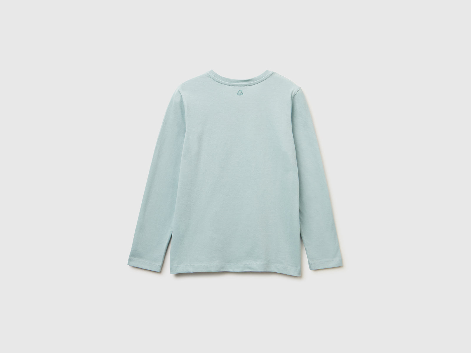 T-shirt con applicazione strass da bambina verde acqua 2 | Benetton Outlet