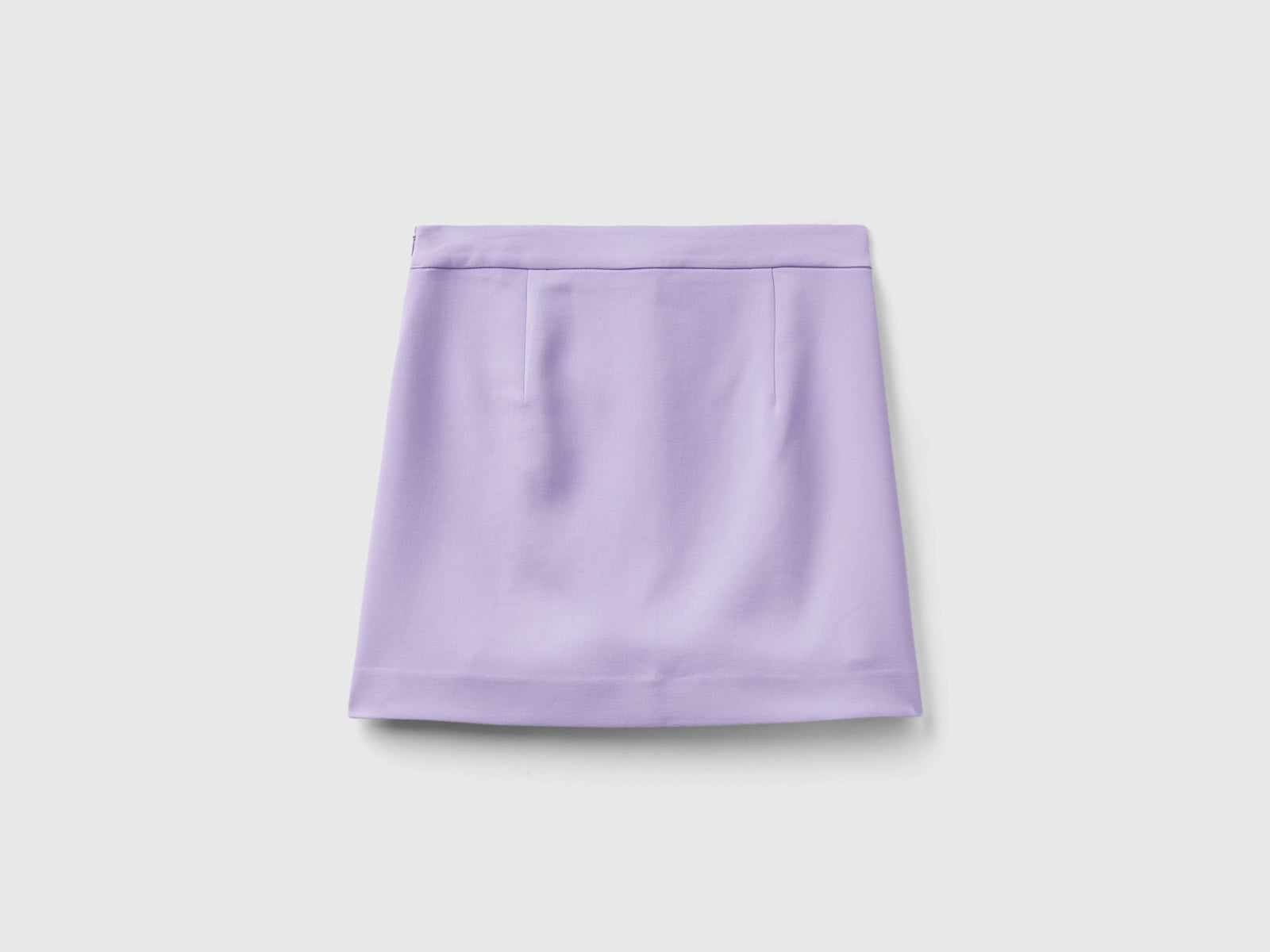 Minigonna con zip laterale da donna lilla 2 | Benetton Outlet