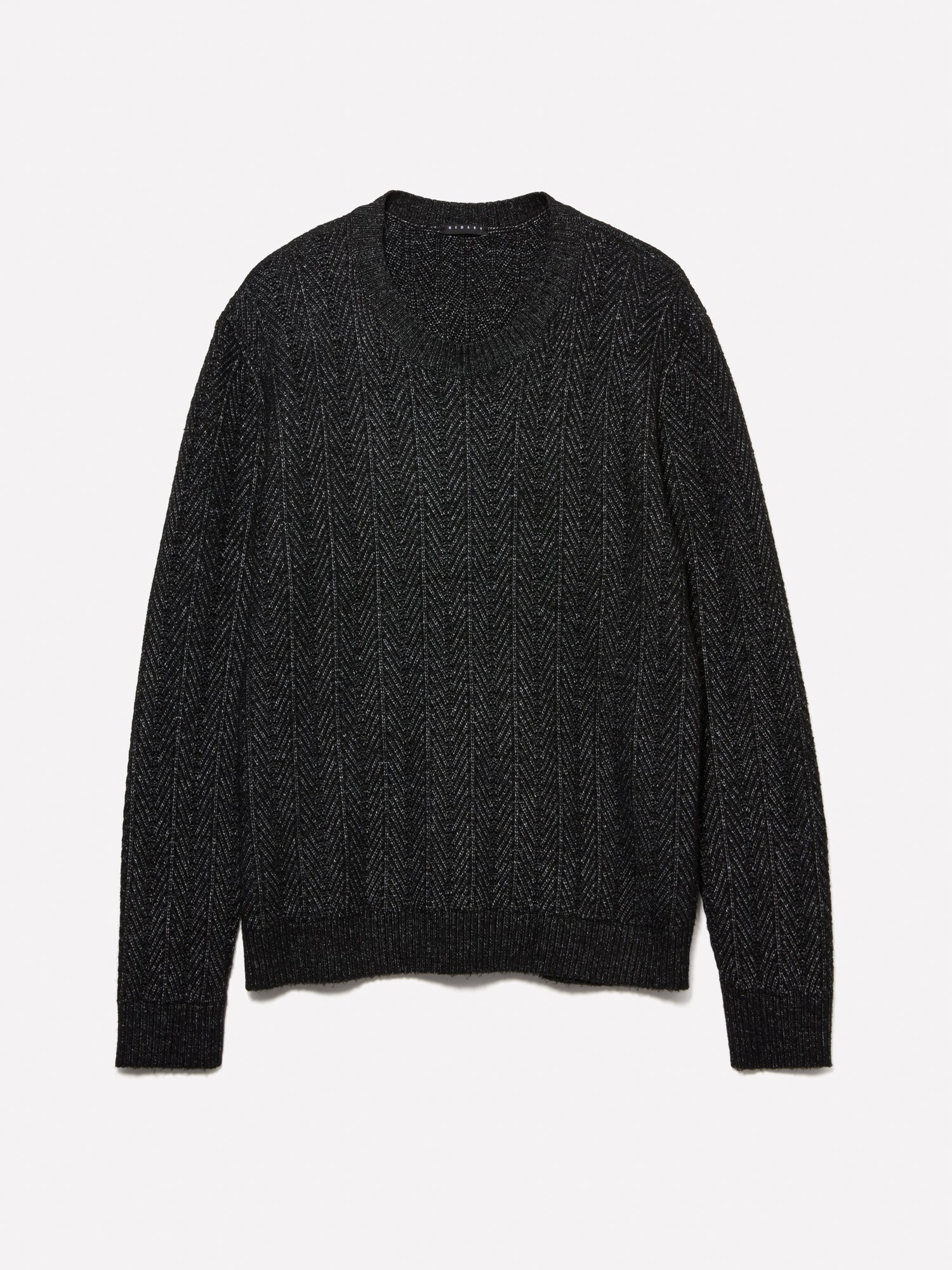 Maglia spigata da uomo grigio scuro | Sisley Outlet