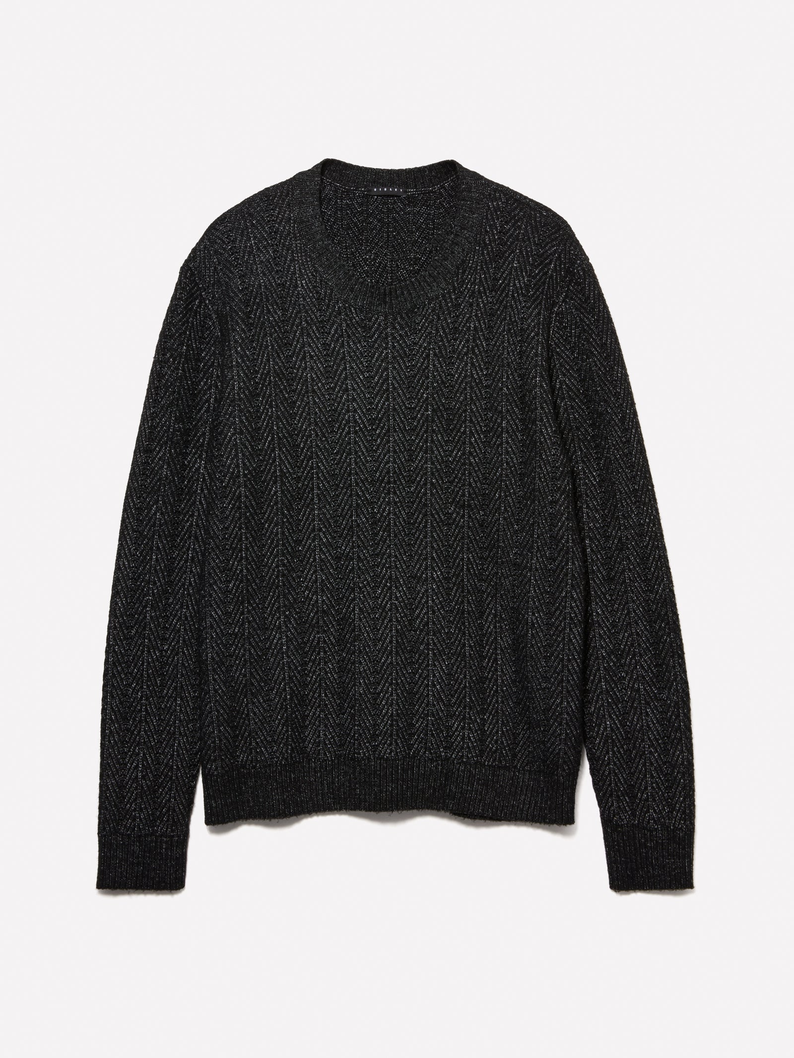 Maglia spigata da uomo grigio scuro | Sisley Outlet