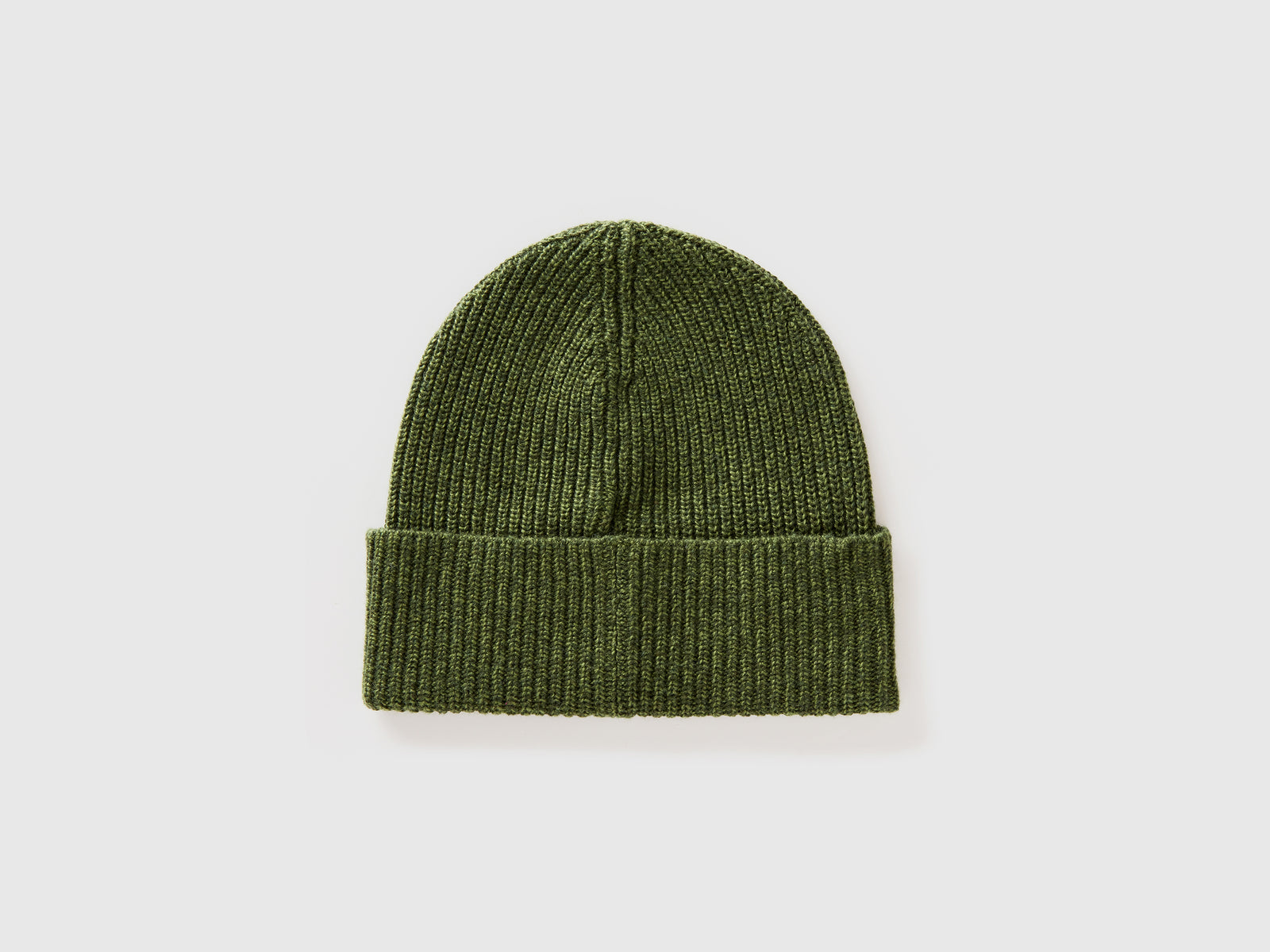 Cappello in misto lana e cashmere da uomo verde oliva 2 | Benetton Outlet