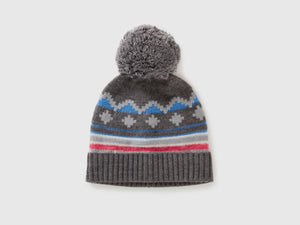 Cappello jacquard con lurex
