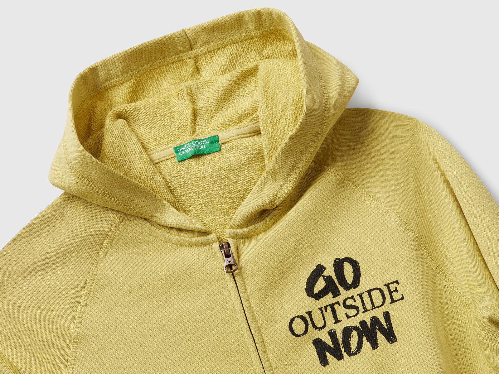 Felpa con stampe da bambino giallo 3 | Benetton Outlet