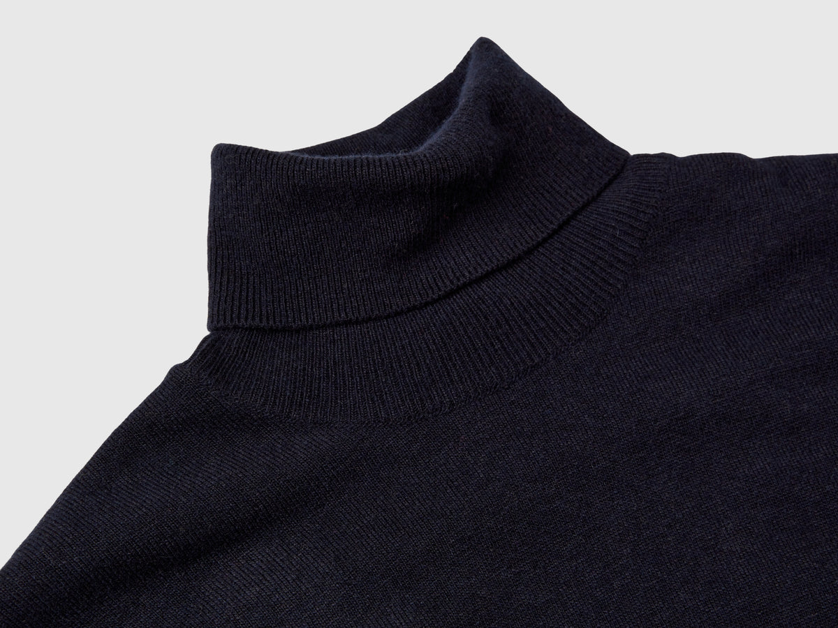 Dolcevita a manica corta in misto cashmere