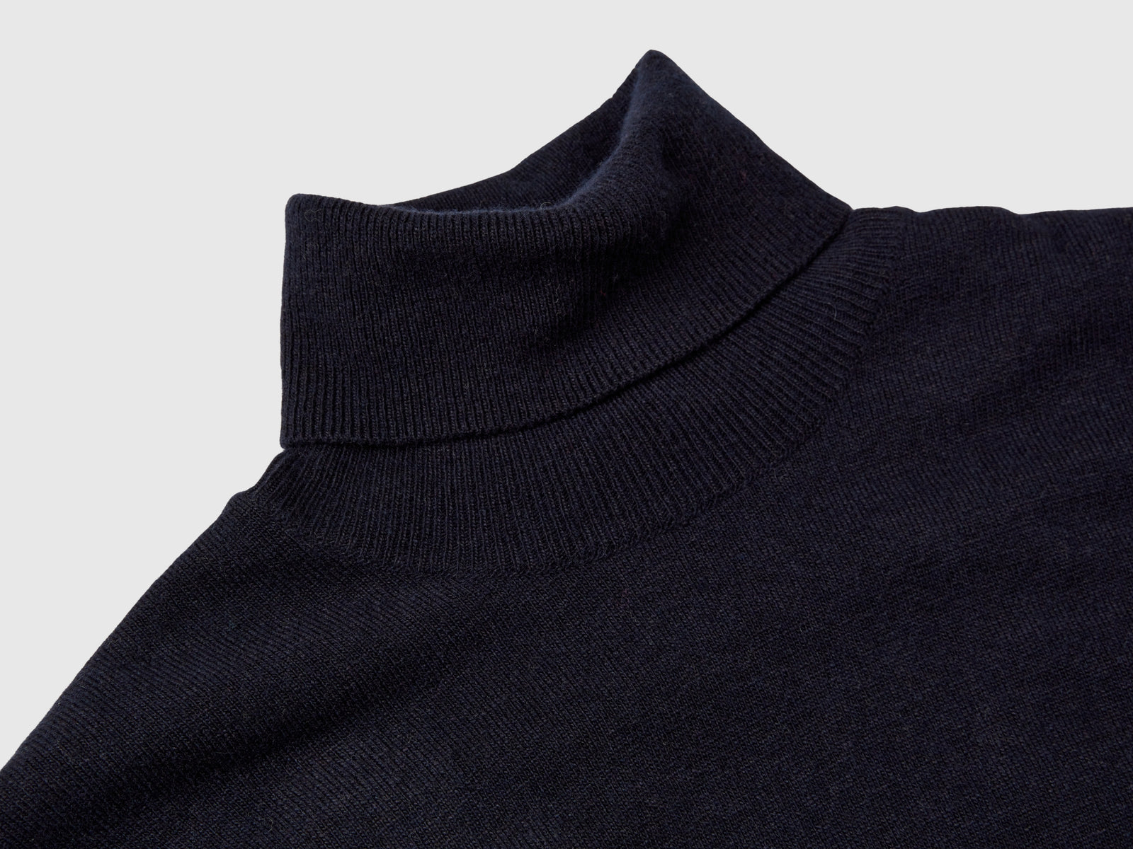 Dolcevita a manica corta in misto cashmere da donna blu scuro 3 | Benetton Outlet