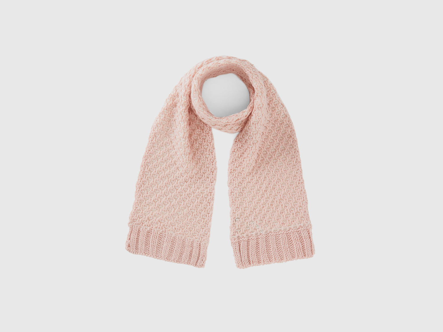 Sciarpa in misto lana da bambina rosa tenue | Benetton Outlet