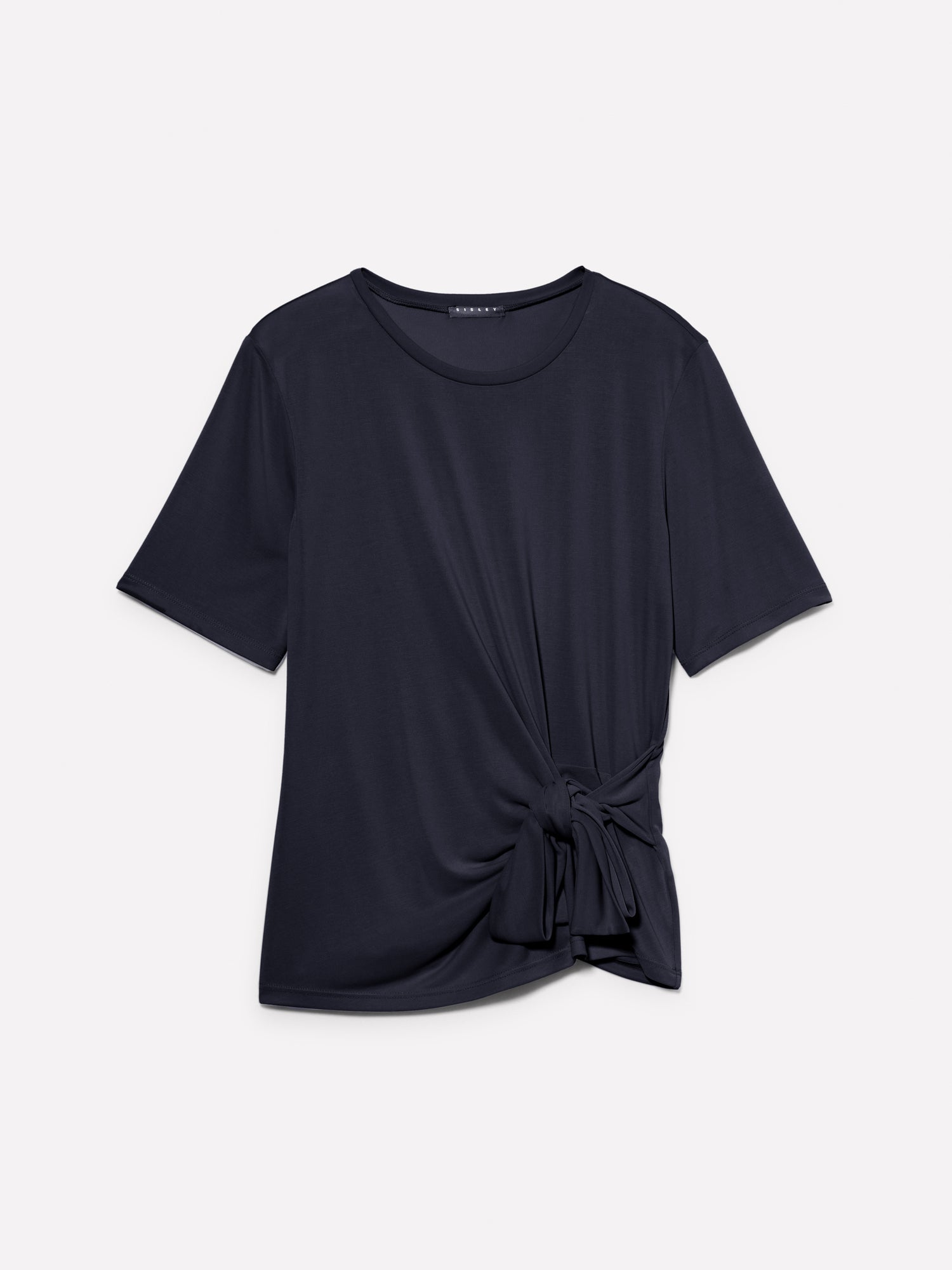 T-shirt con nodo da donna nero | Sisley Outlet