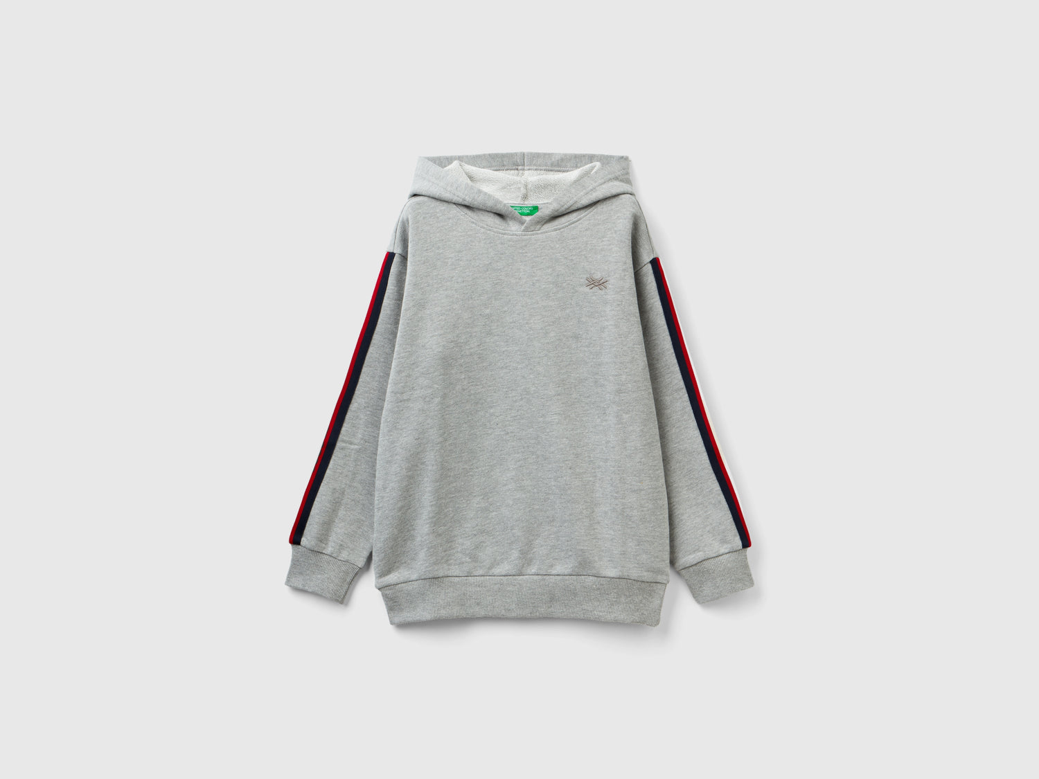 Felpa con cappuccio oversize da bambino grigio chiaro | Benetton Outlet