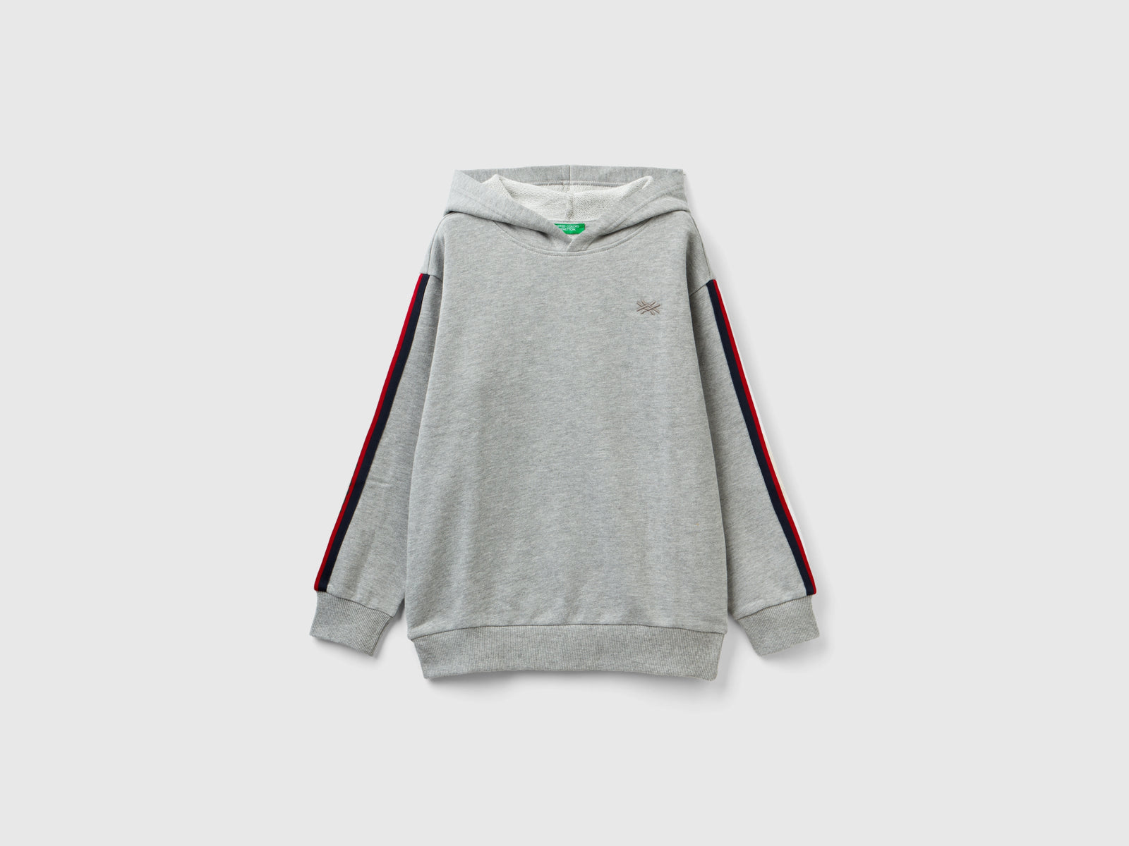Felpa con cappuccio oversize da bambino grigio chiaro | Benetton Outlet