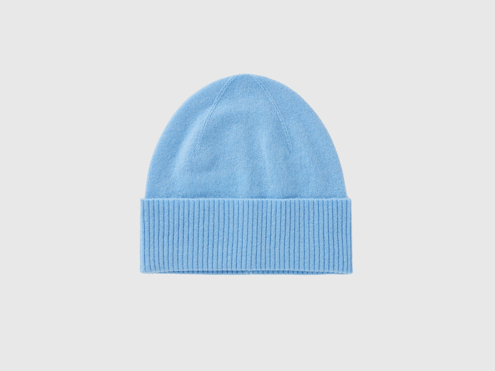 Berretto in puro cashmere da donna azzurro | Benetton Outlet