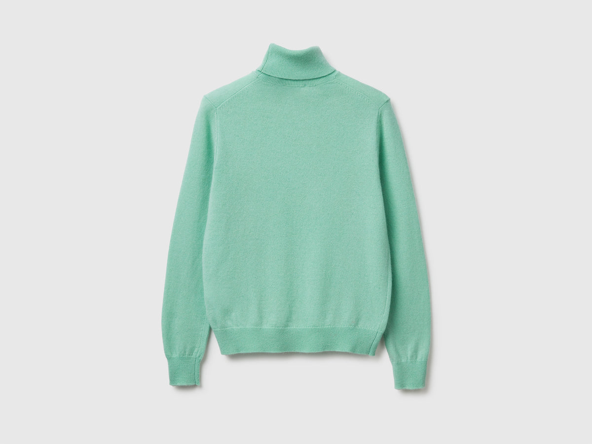 Maglione dolcevita in pura lana Merino
