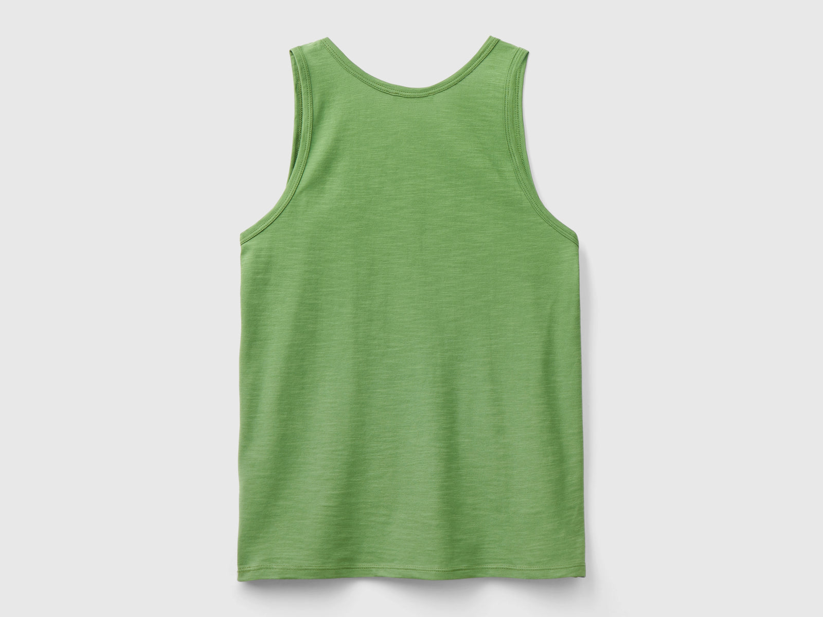Canotta in cotone leggero da donna verde militare 2 | Benetton Outlet