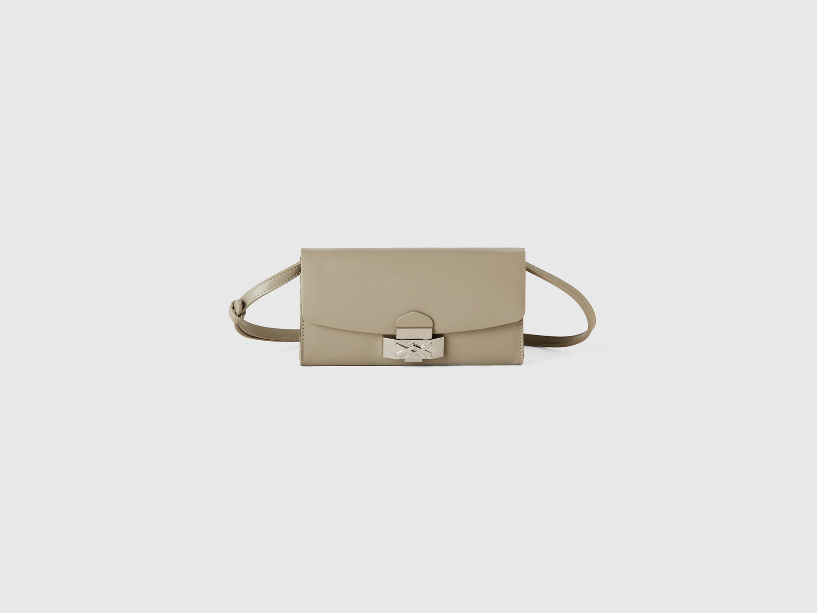 Borsa portacellulare con tracolla da donna verde chiaro | Benetton Outlet