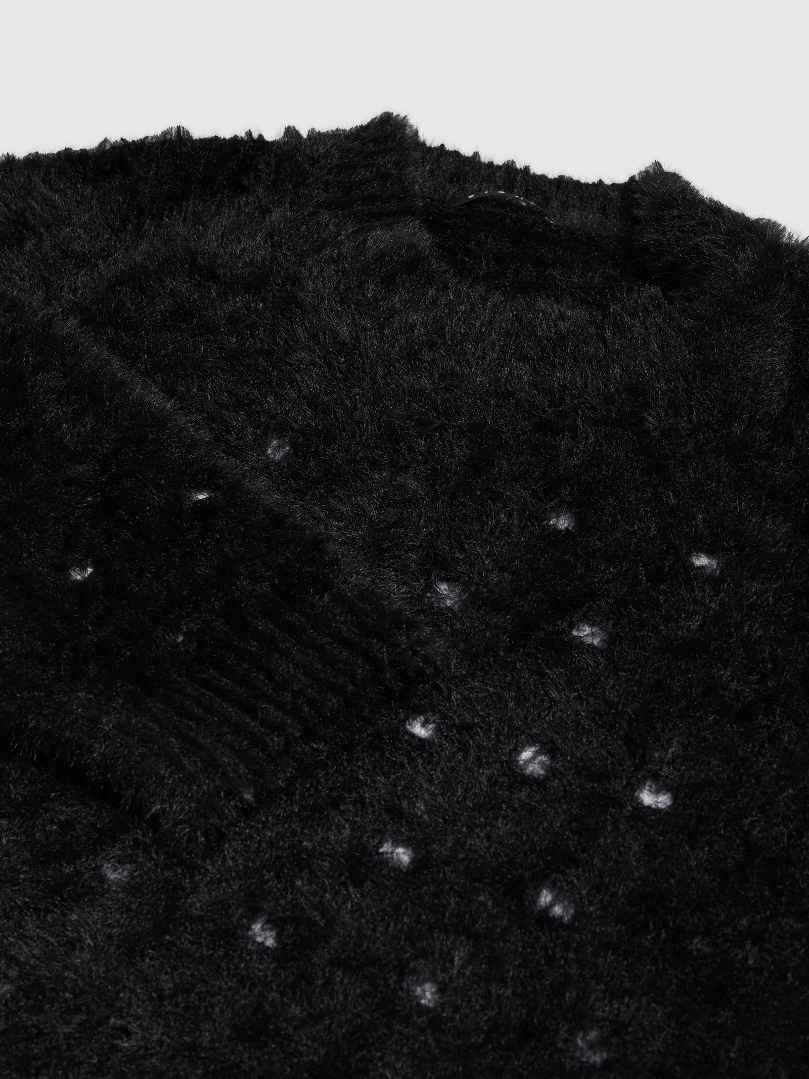 Maglia fluffy traforata da bambina nero 2 | Sisley young Outlet