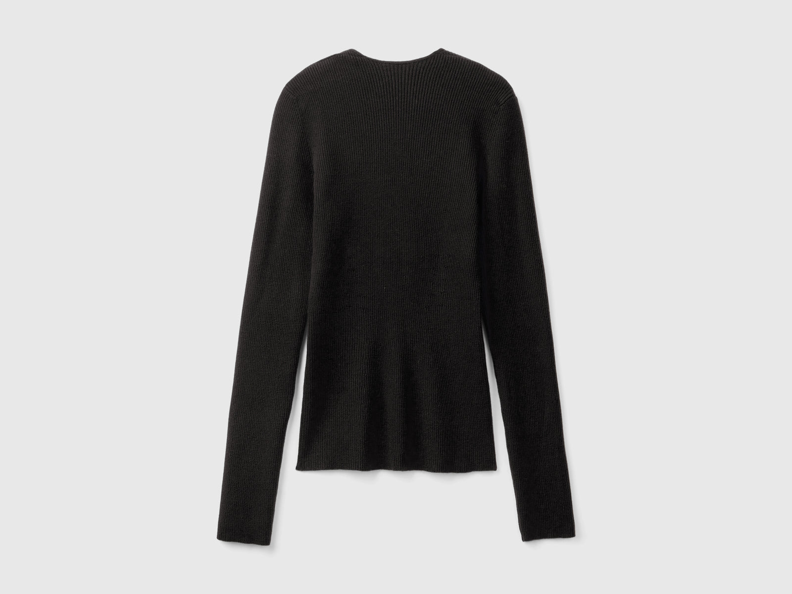 Maglia con scollo a cuore da donna nero 2 | Benetton Outlet