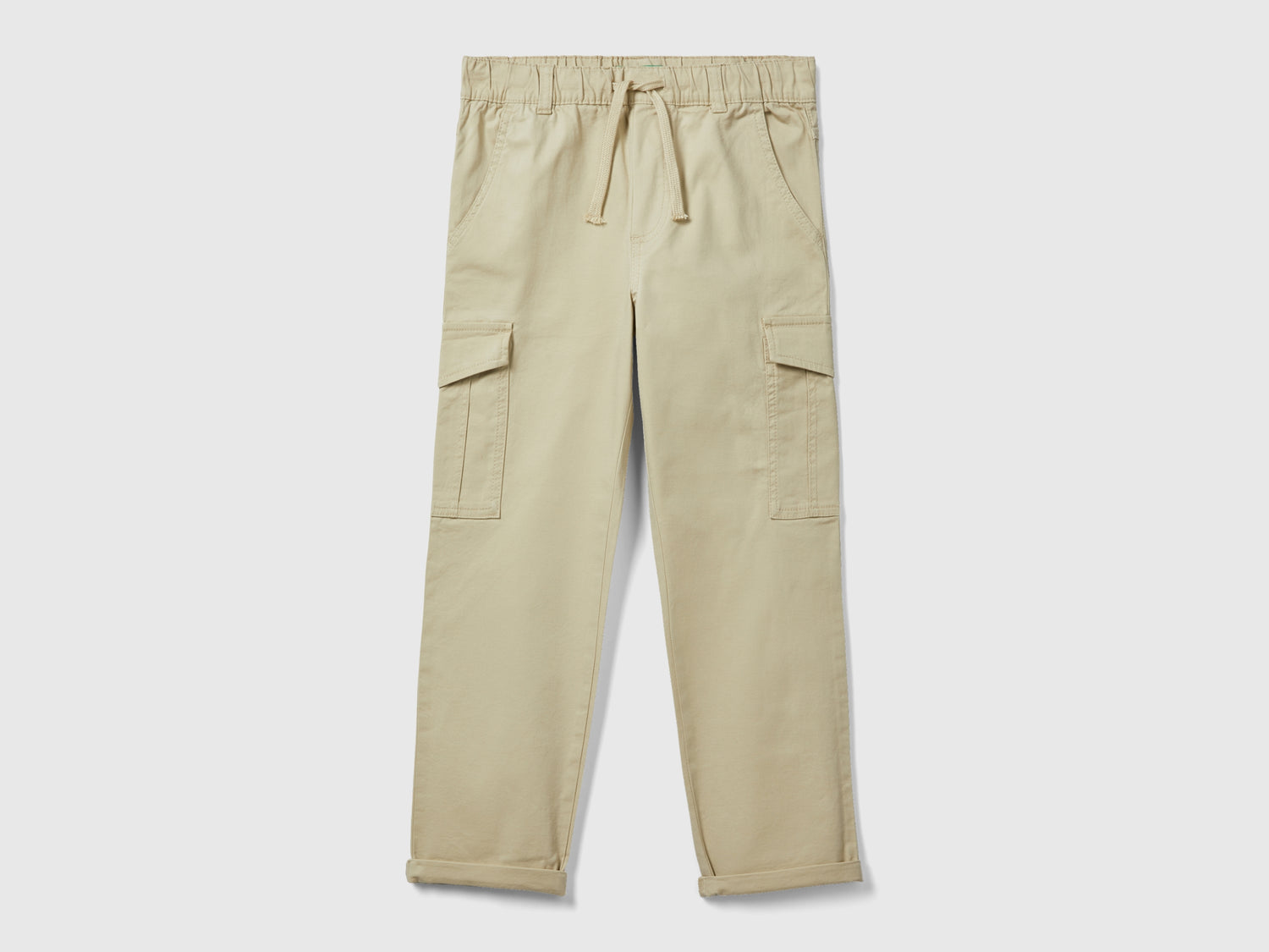 Pantaloni cargo straight da bambino beige | Benetton Outlet