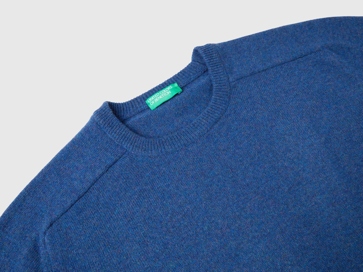 Maglia girocollo in pura lana Merino