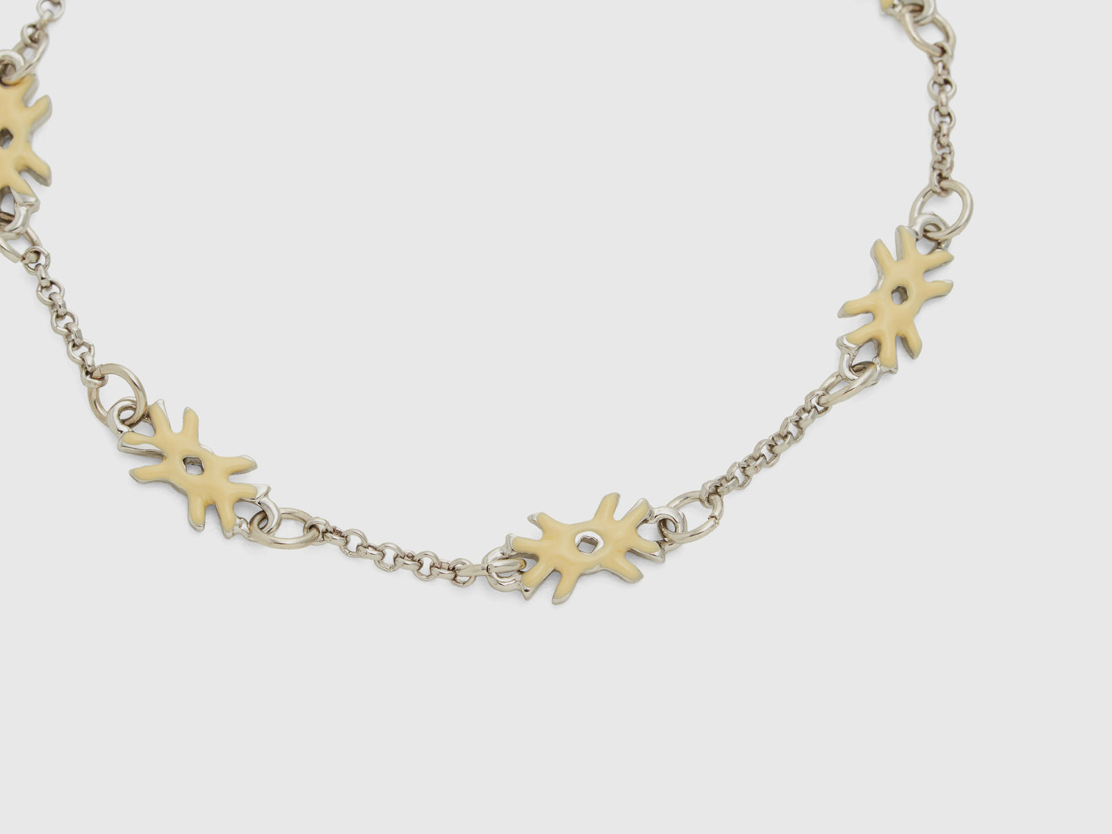 Bracciale con loghi chiaro da donna giallo 2 | Benetton Outlet