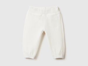 Pantaloni lunghi in felpa di puro cotone