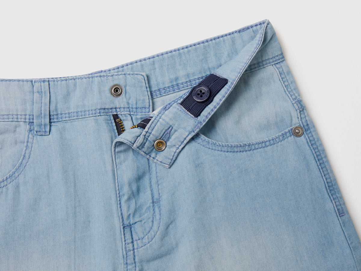 Shorts cinque tasche effetto denim