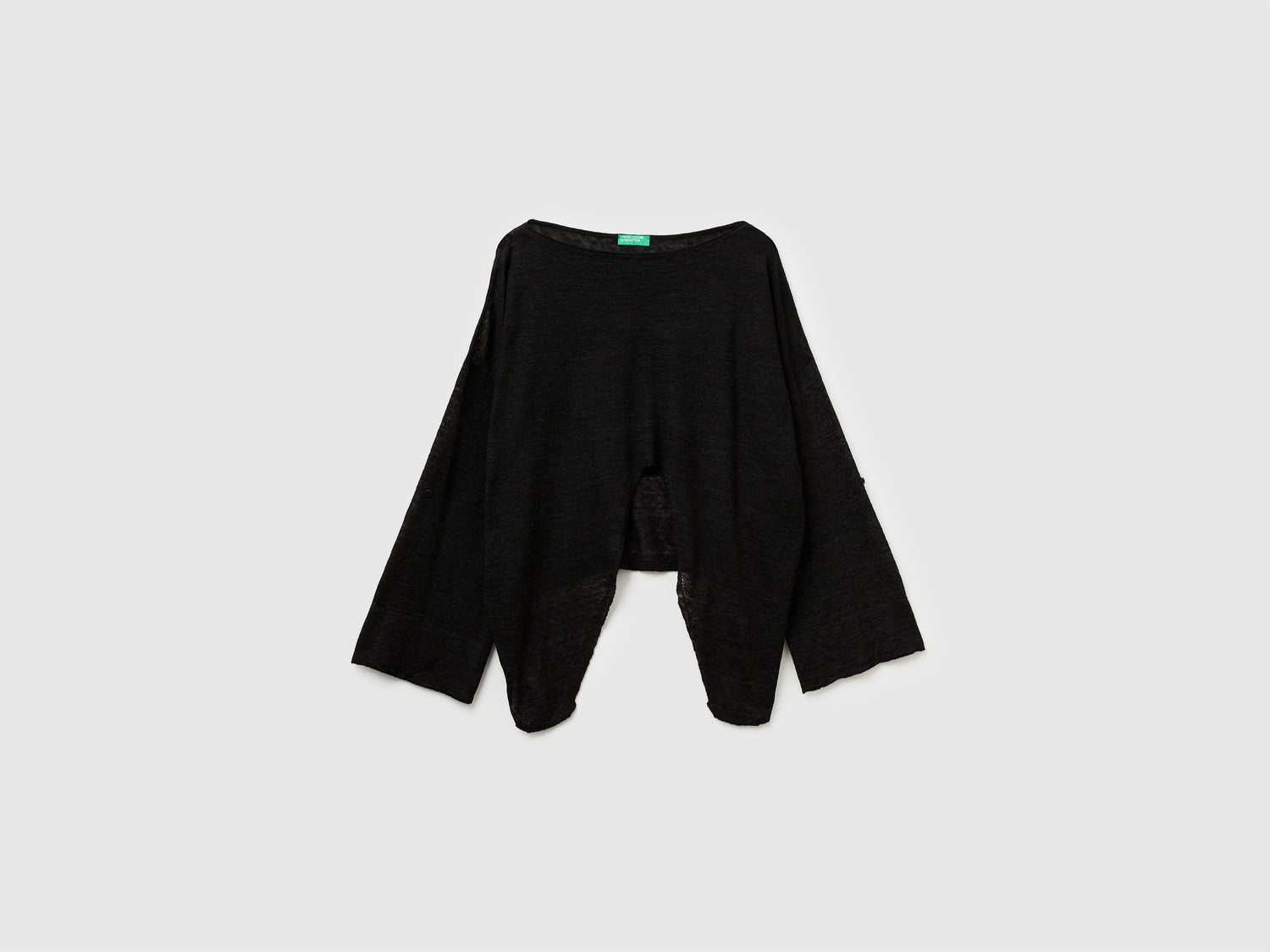 Maglia leggera con nodo da donna grigio scuro | Benetton Outlet