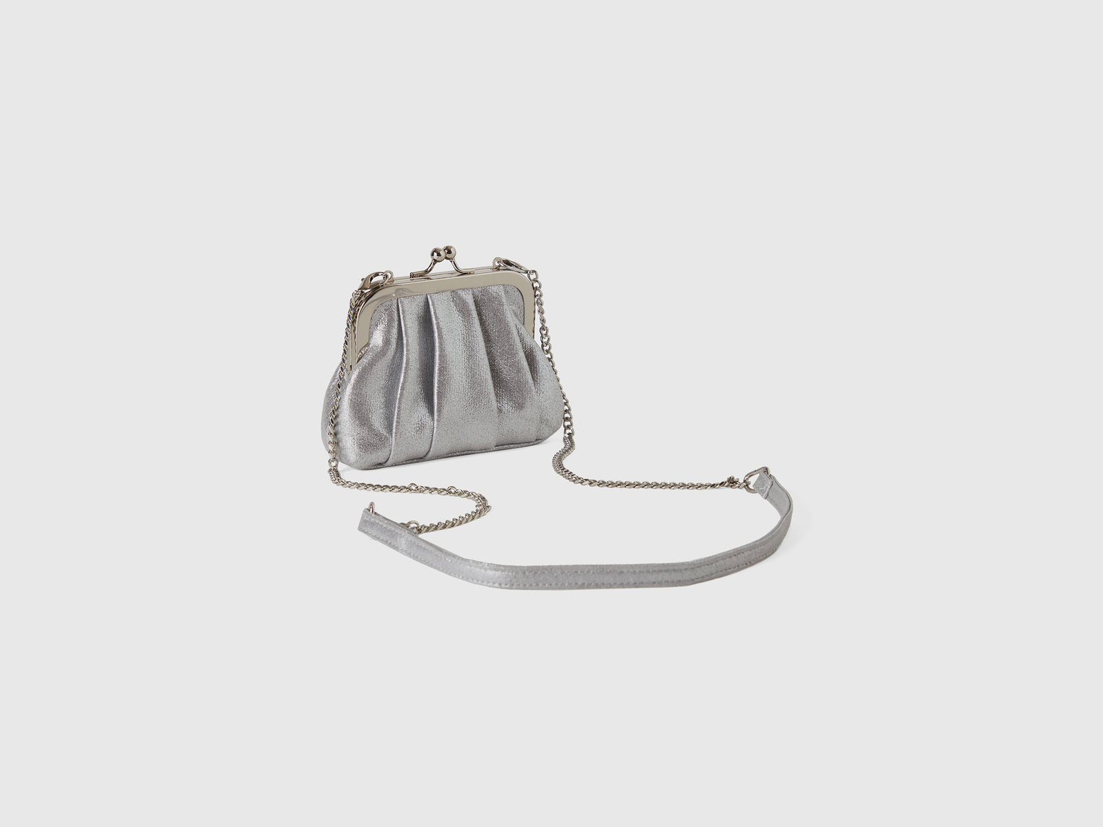 Borsa a tracolla con lurex da bambina argento 2 | Benetton Outlet