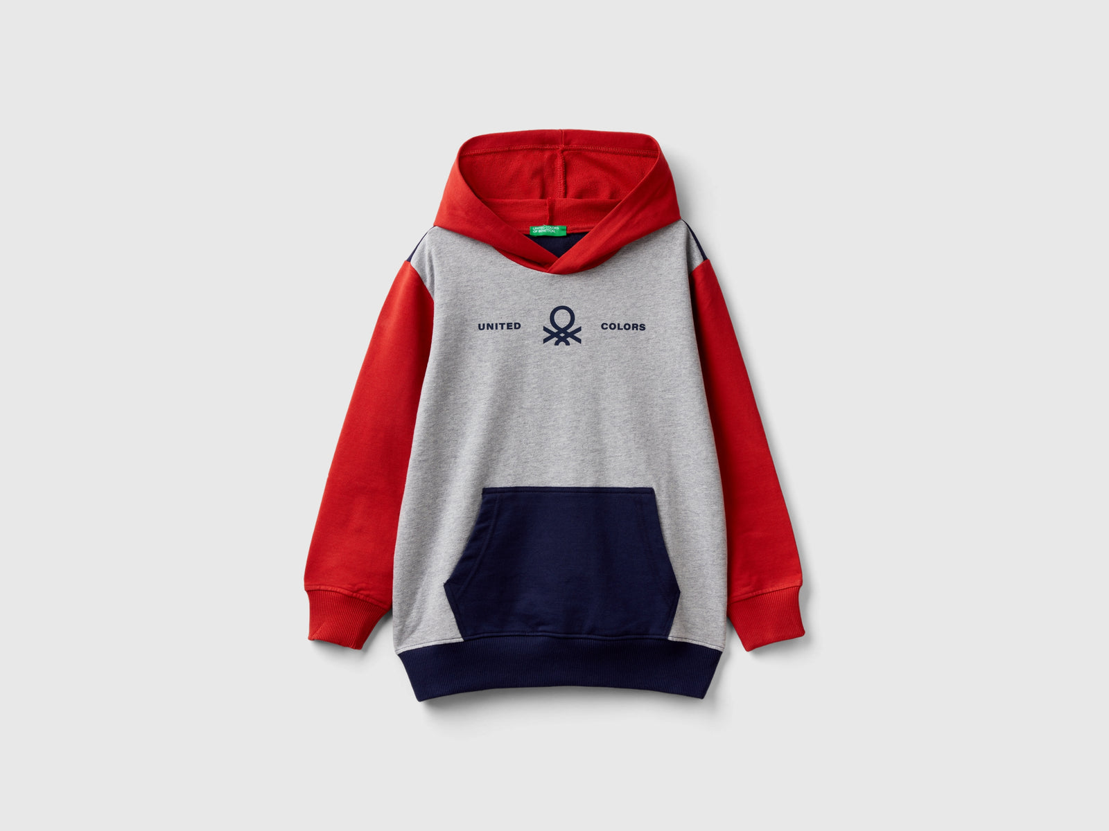 Felpa leggera con cappuccio da bambino multi-color | Benetton Outlet