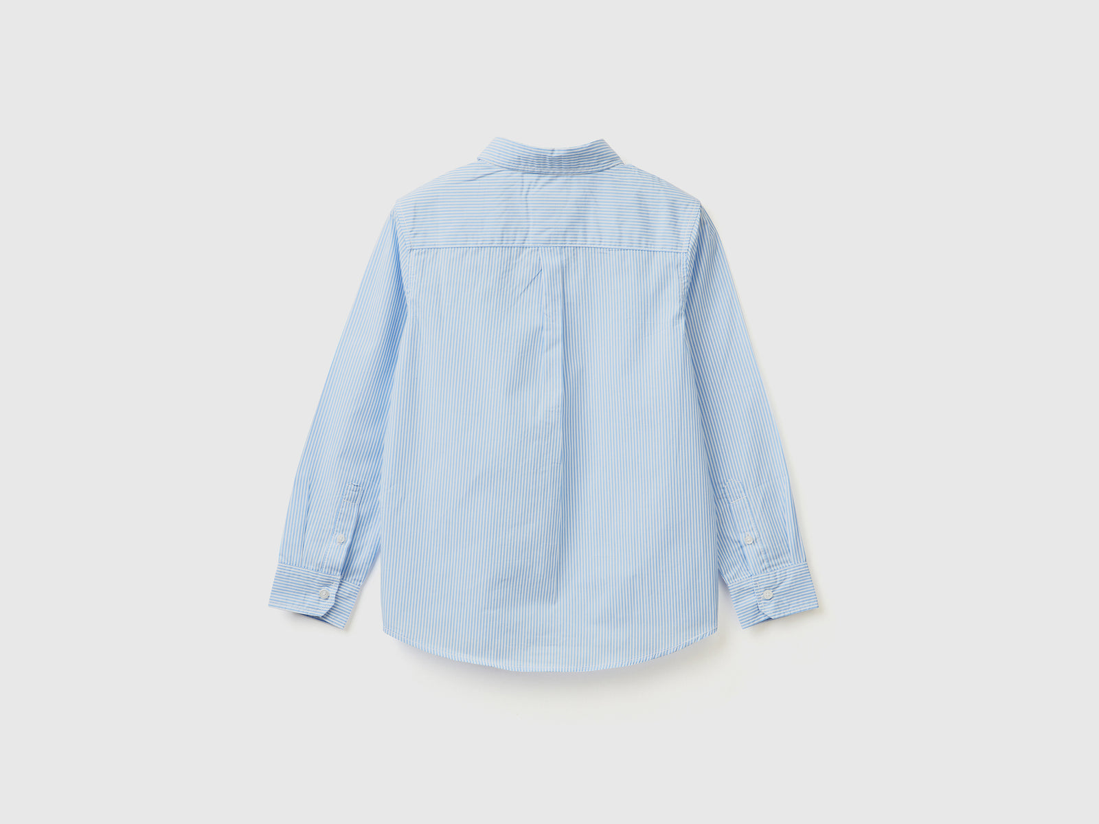 Camicia sportiva 100% cotone da bambino celeste 2 | Benetton Outlet