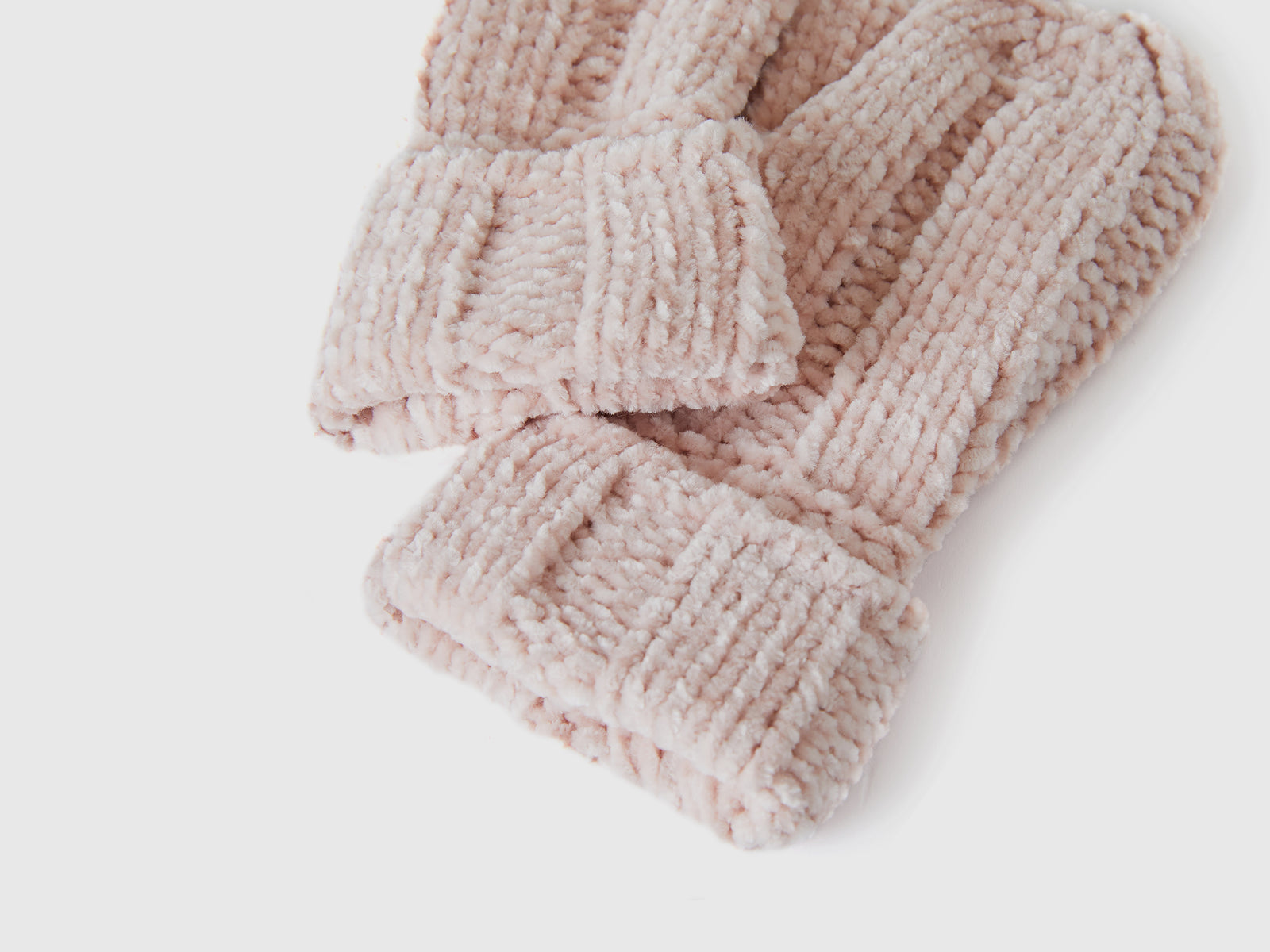 Chenille gloves da bimbo rosa tenue 3 | Benetton Outlet