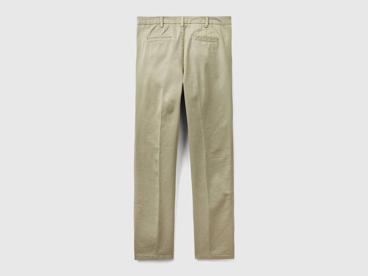 Chino slim fit in cotone verde salvia