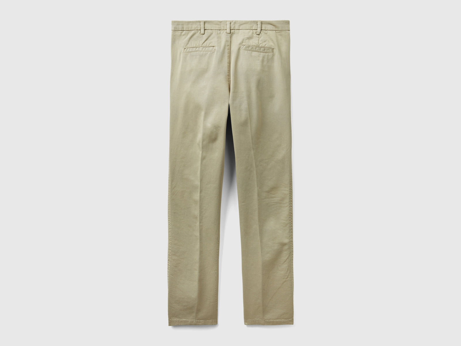 Chino slim fit in cotone verde salvia da donna beige 2 | Benetton Outlet