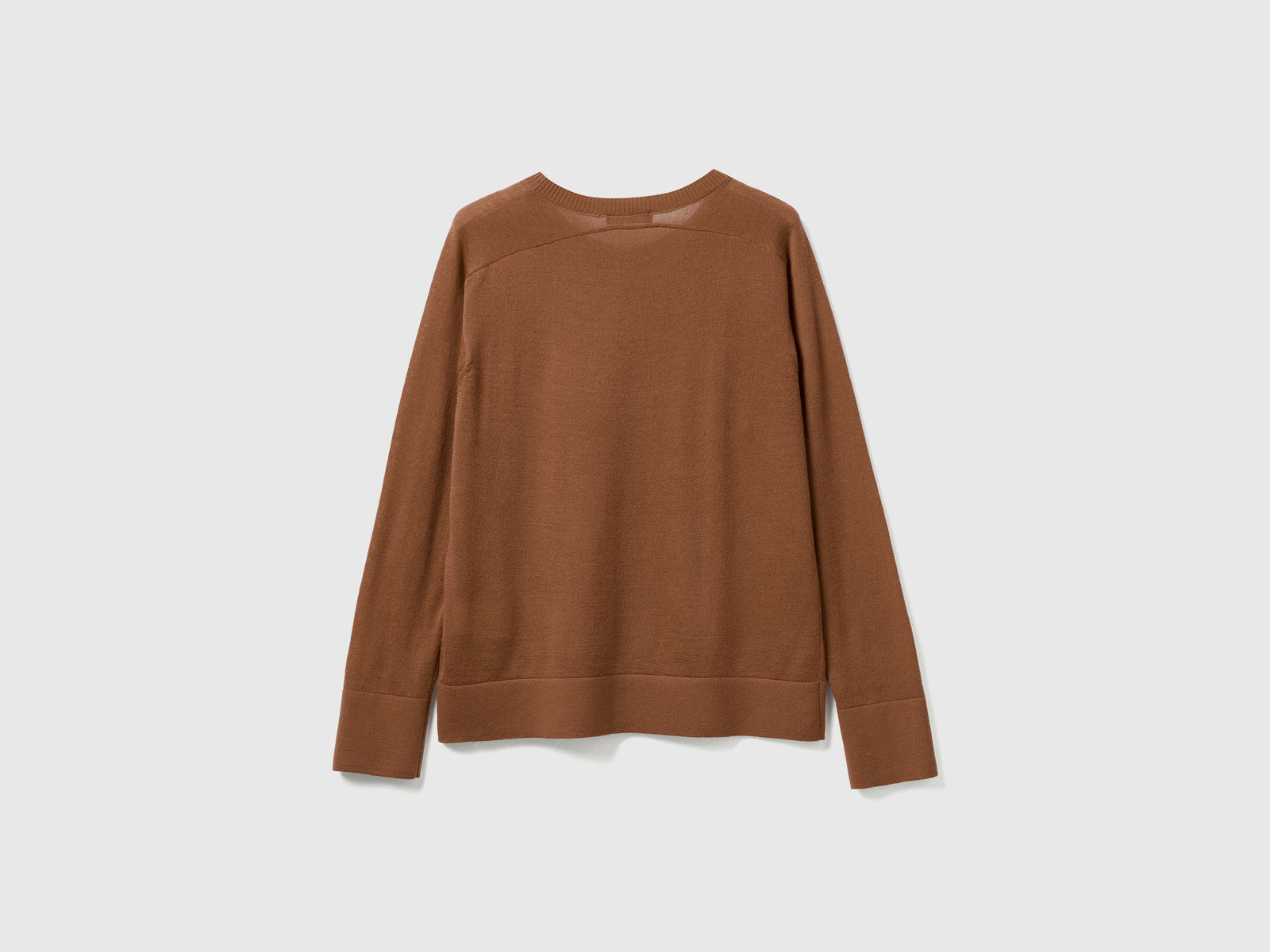 Maglia in pura lana Merino da donna cammello 2 | Benetton Outlet