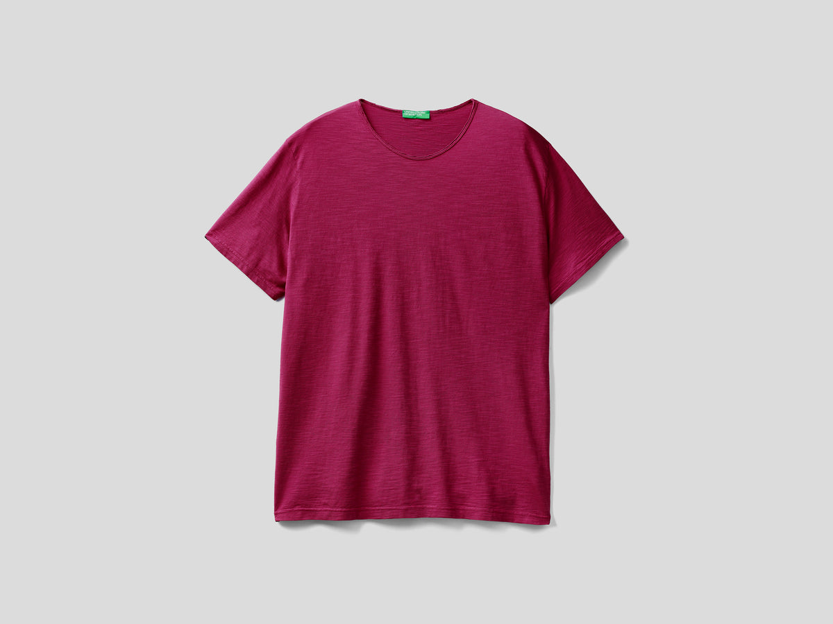 T-shirt in cotone fiammato