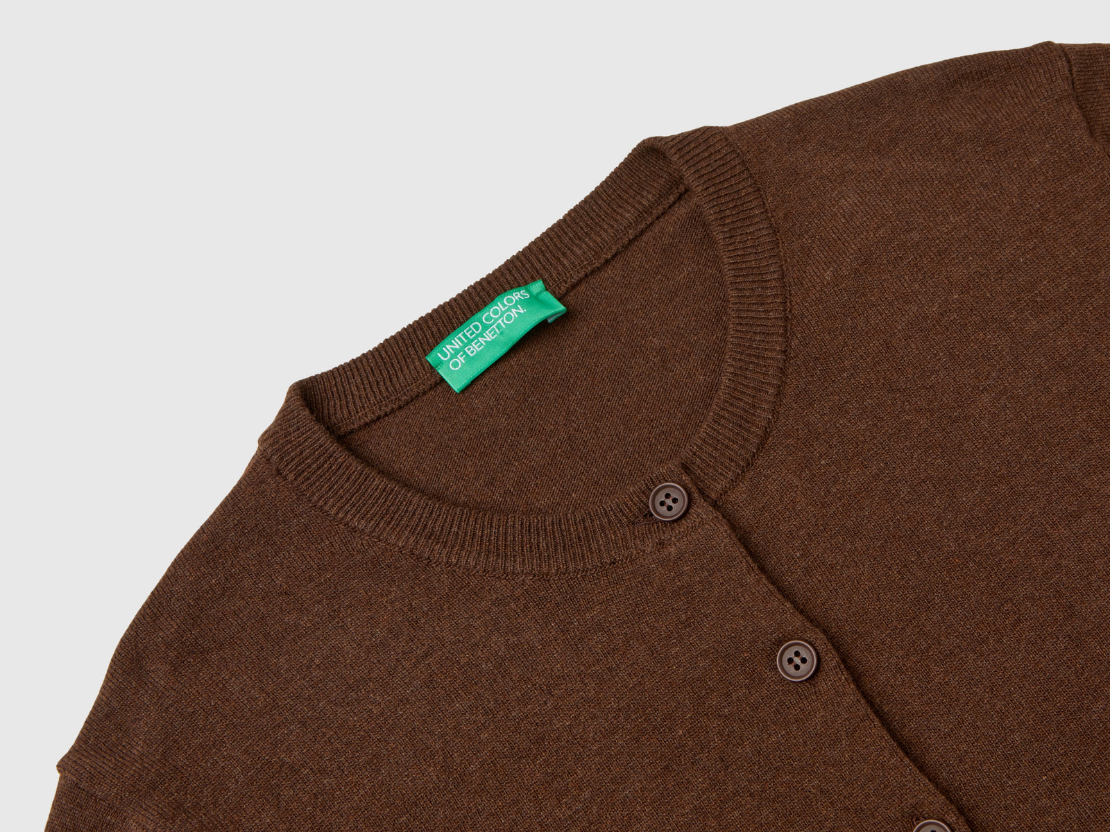 Cardigan in misto lana e cashmere da donna marrone scuro 3 | Benetton Outlet
