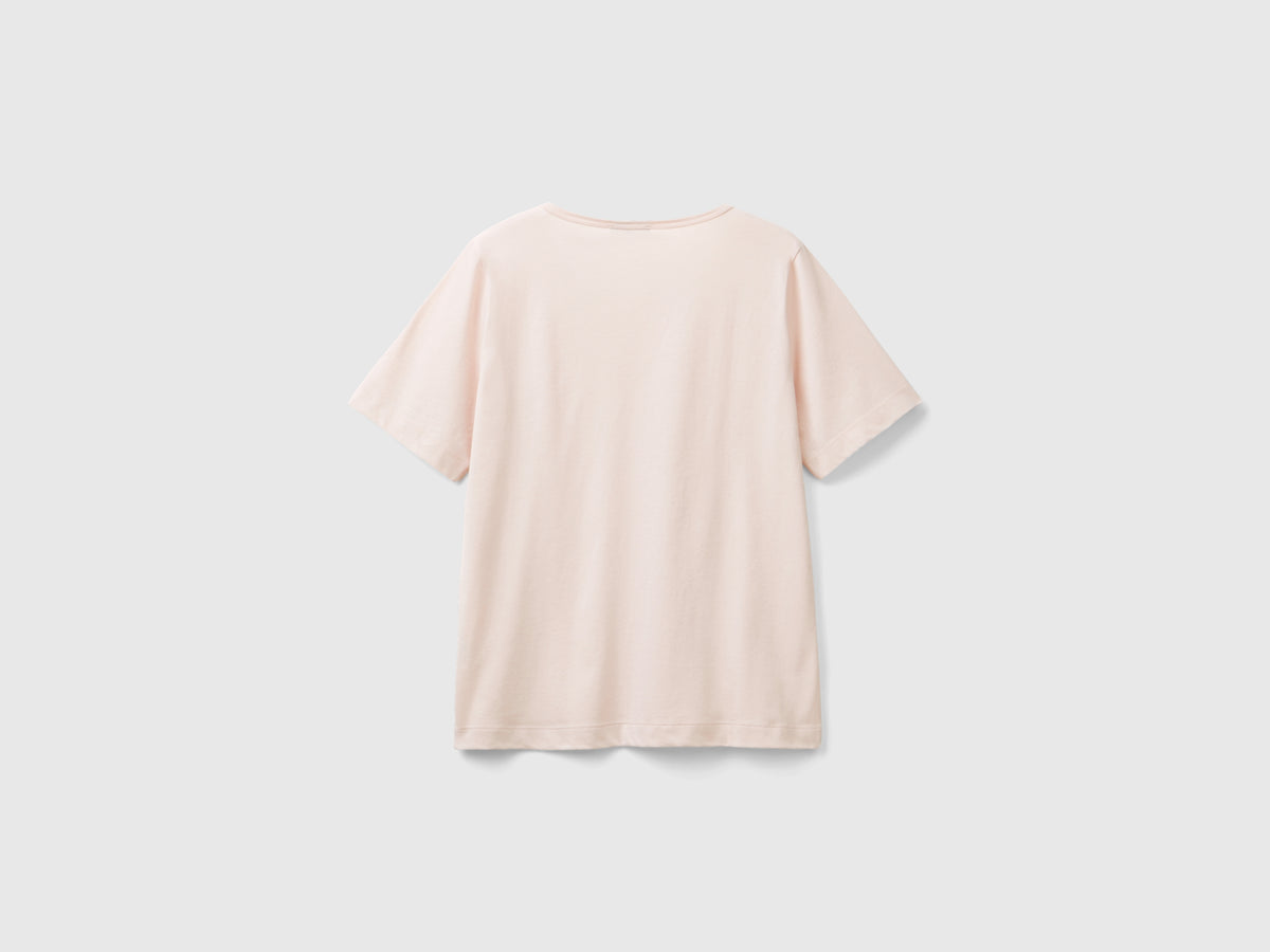 T-shirt rosa cipria a manica corta