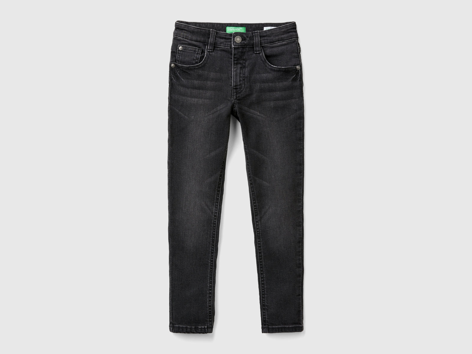 Skinny fit jeans da bambino nero | Benetton Outlet