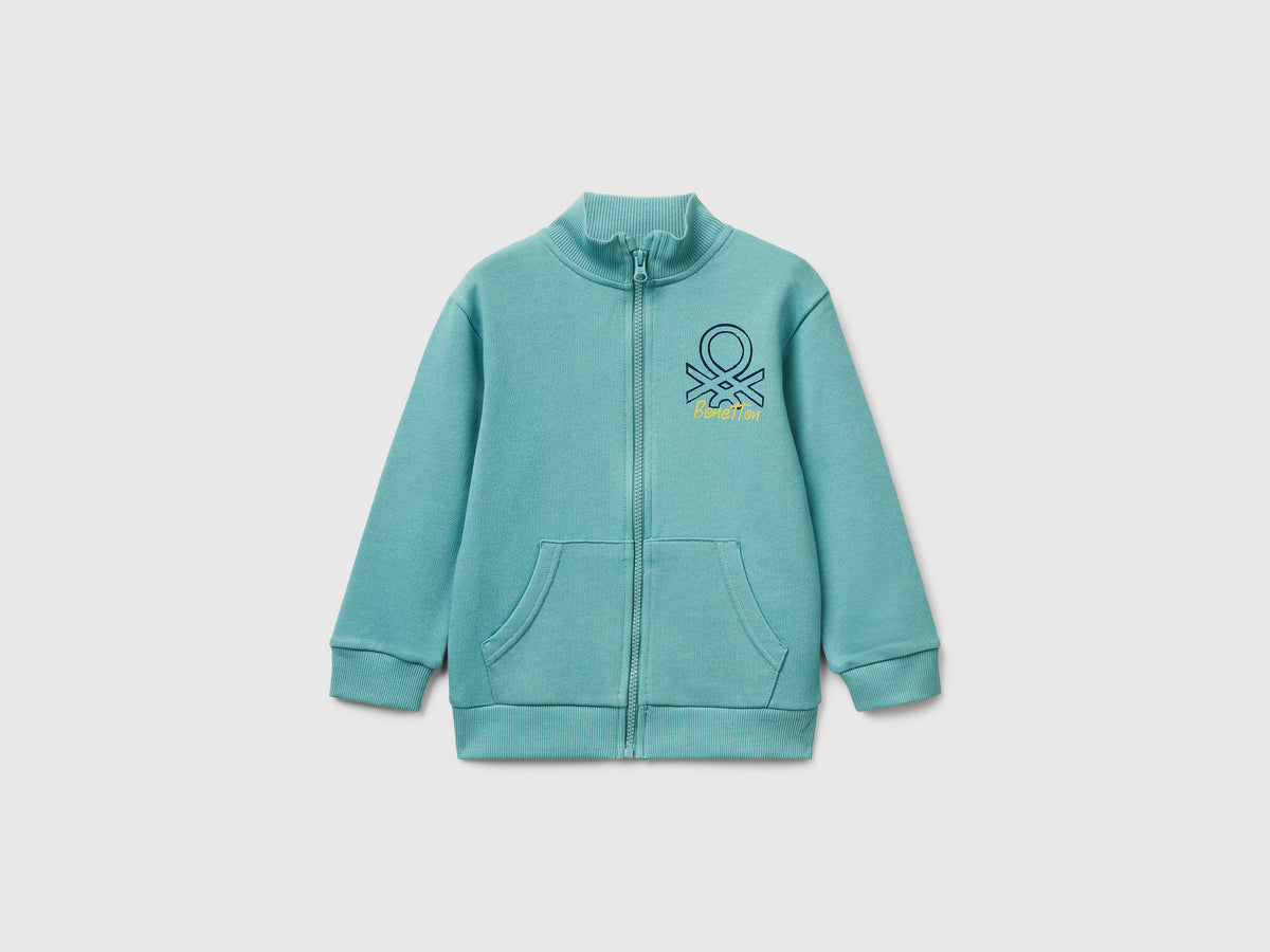 Felpa in cotone con logo