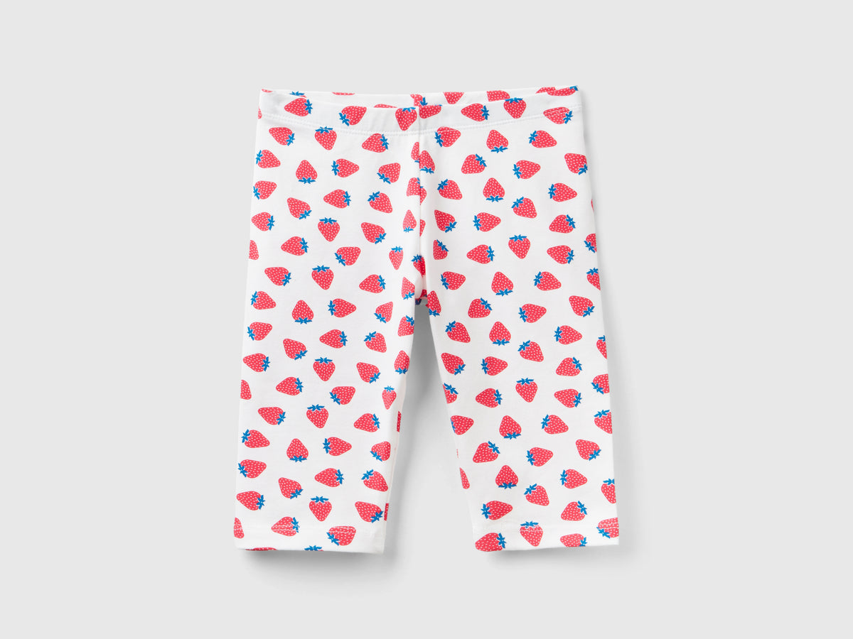 Leggings a 3/4 con stampa frutta