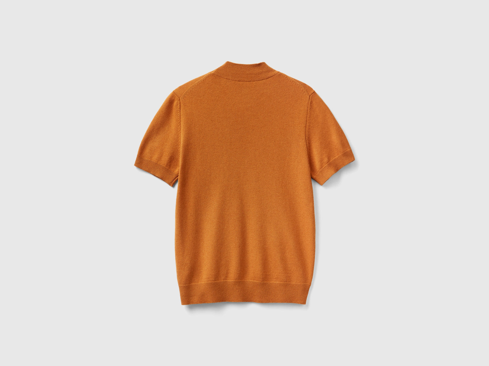 Maglia tabacco a manica corta in misto cashmere da donna bruciato 4 | Benetton Outlet