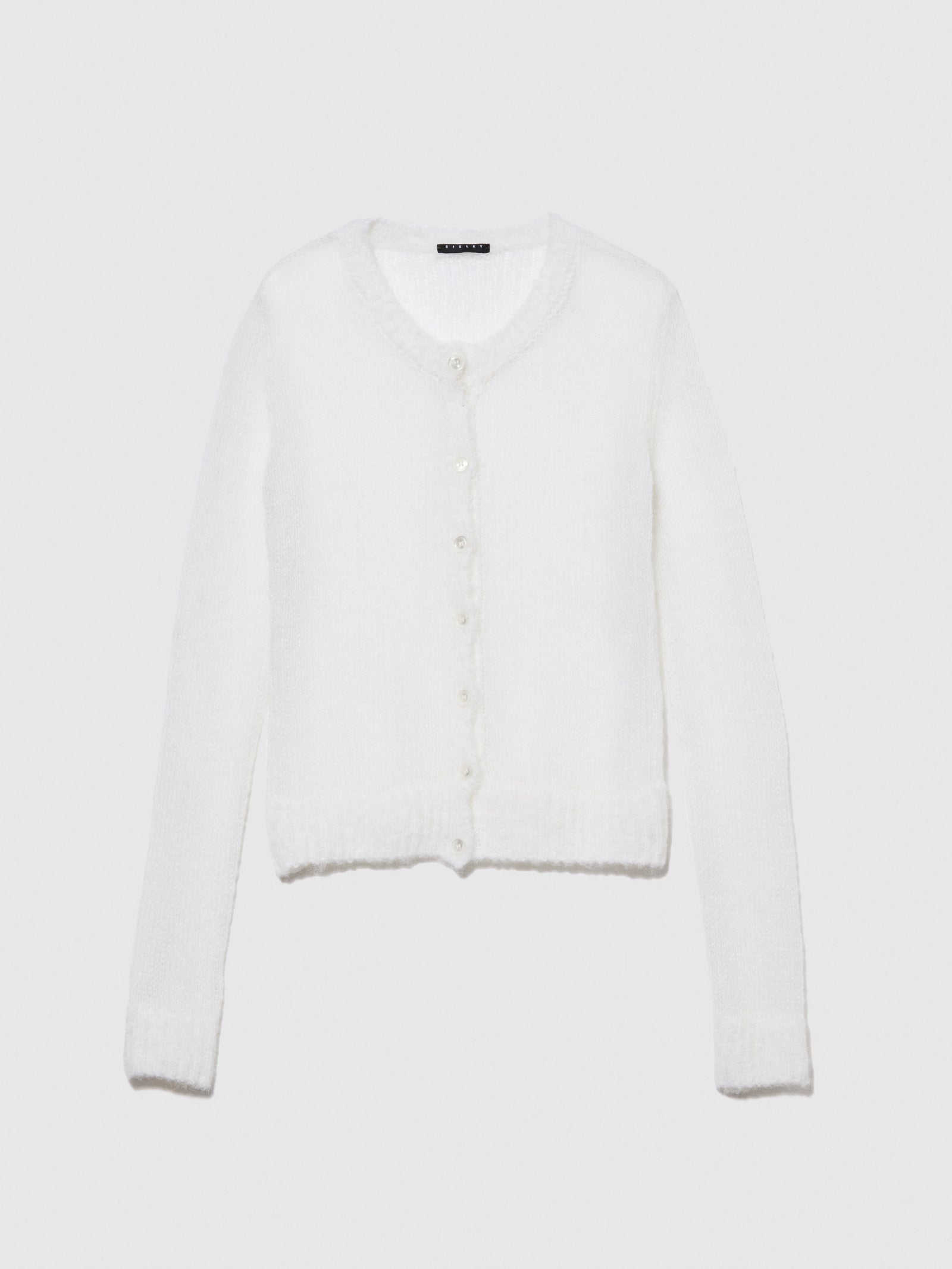 Cardigan regular fit da donna bianco | Sisley Outlet