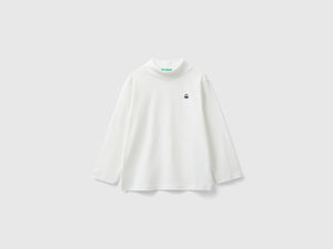 T-shirt lupetto in caldo cotone bio