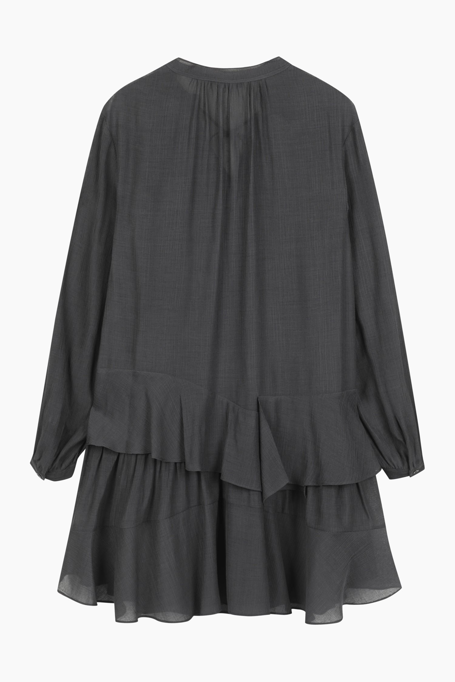 Vestito corto nero con rouches da donna grigio scuro 2 | Sisley Outlet
