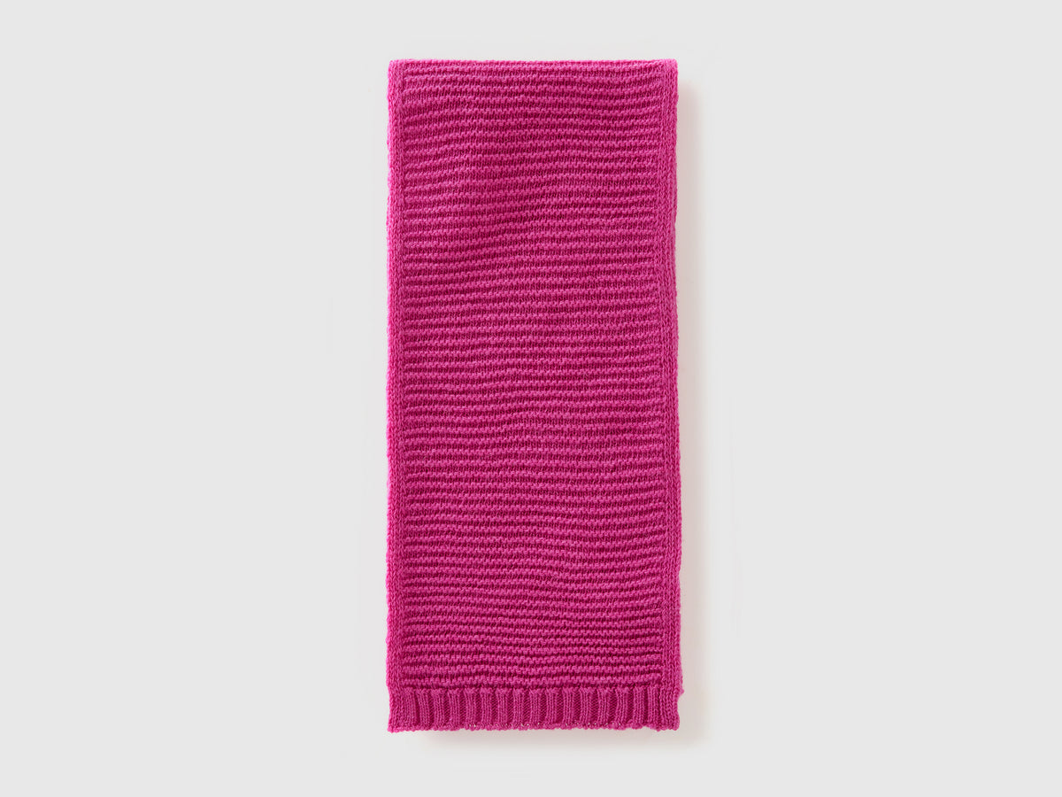 Sciarpa lavorata in misto lana stretch