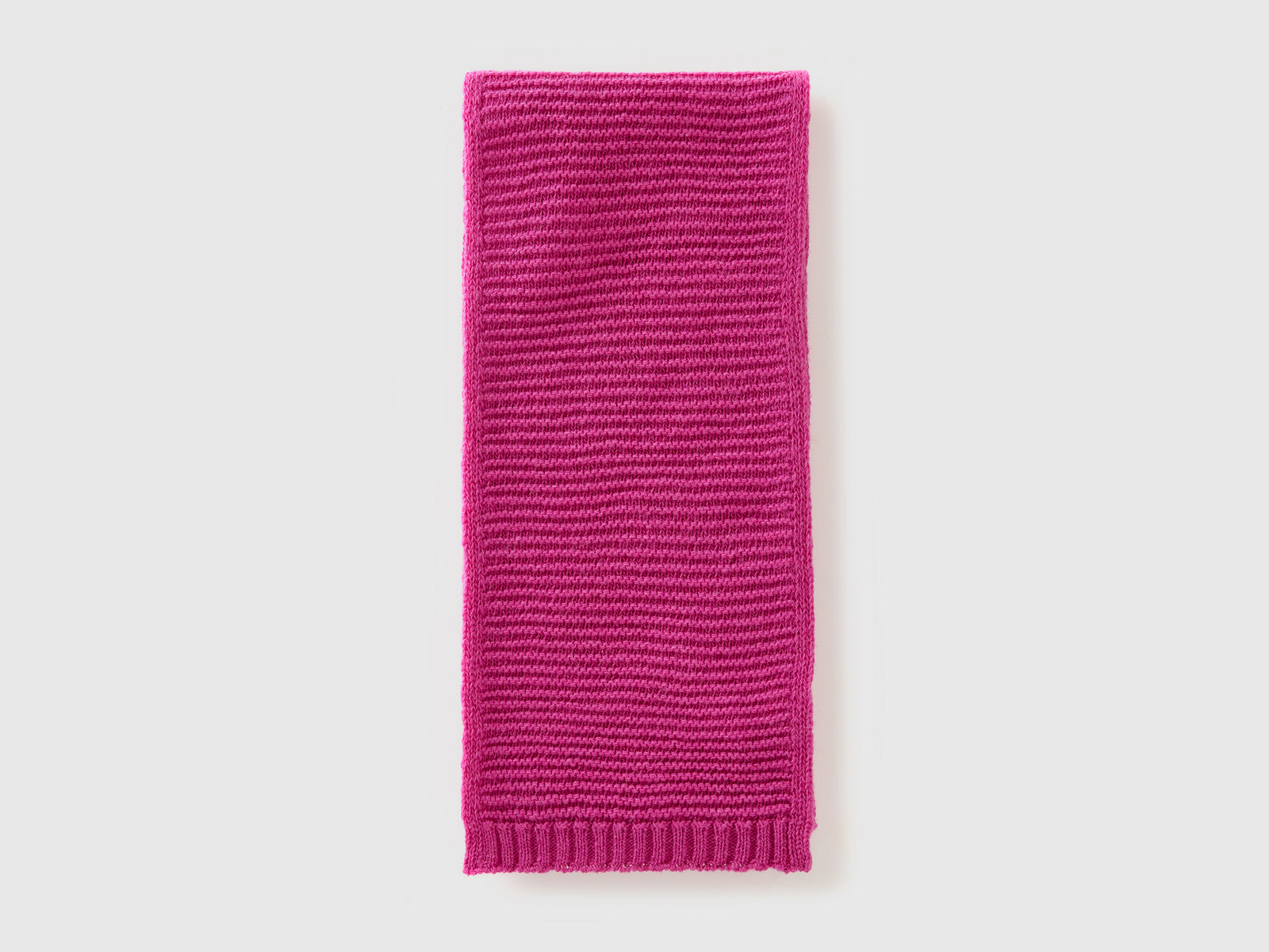 Sciarpa lavorata in misto lana stretch da bimbo fucsia 2 | Benetton Outlet